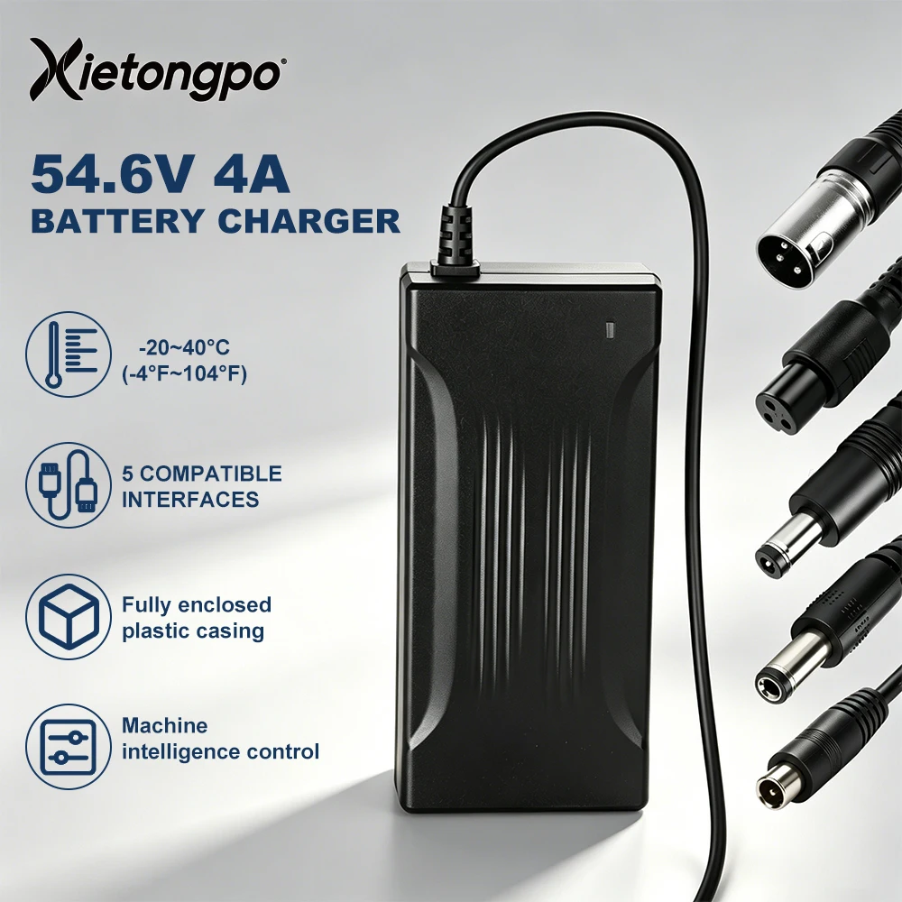 XIETONGPO 54.6V 4A 13S 48V Li Ion Power Interface Module CC CV Energy Regulation System for Electric Scooter Ebike Charging
