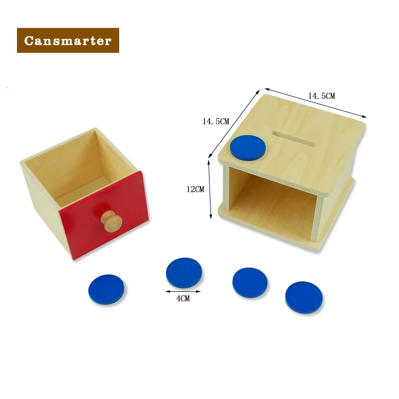 Montessori Permanence Box materiały edukacyjne matematyka zabawki dla dzieci okrągłe z pudełkiem wejściowym szuflady pomoce edukacyjne drewniane zabawki dla dzieci