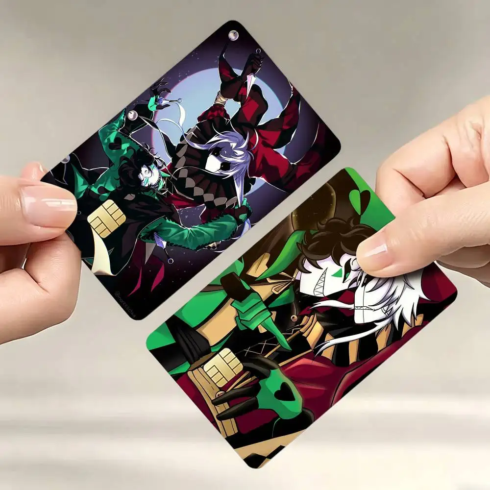 P-Pierrot and H-Harlequin Credit Card Skin Stickers For VISA Bank Bus Metro Access Card Protective Film Cover Sticker