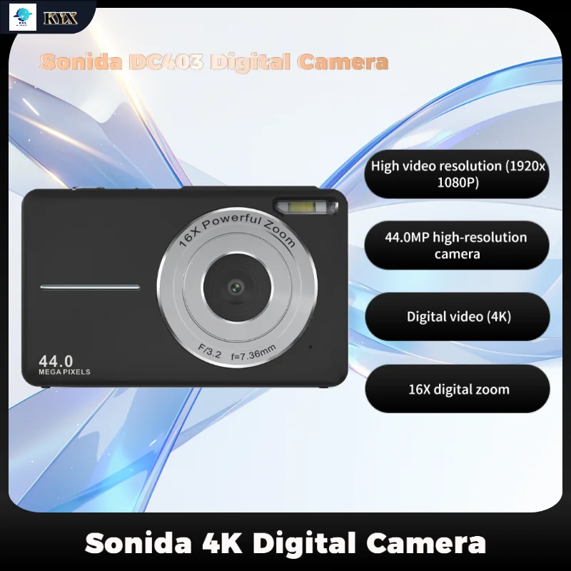 

Sonida Digital Camera HD 2.4 Inch 1080P Rechargeable Cameras 16x Zoom Compact Camera for Kid Adult Gift Beginner Photography