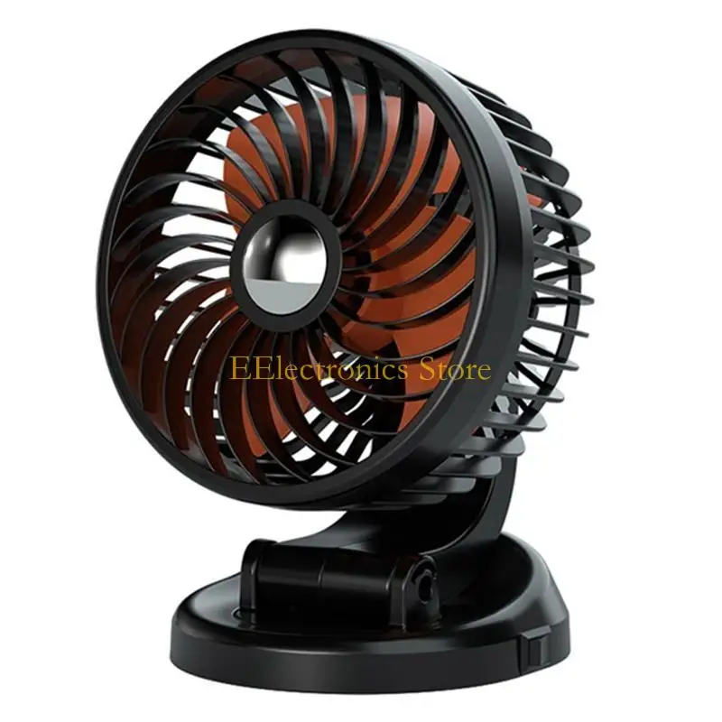B03C Auto Cooling Cooler Table Fan 360°Rotatable Cooling Fan USB5V Quiet Car Fan for Dashboard Armrest Area