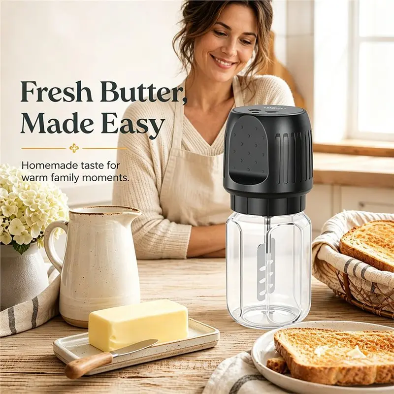 JHD Electric Butter Churn - One-Touch Butter Maker In 5-10 Mins 34Oz