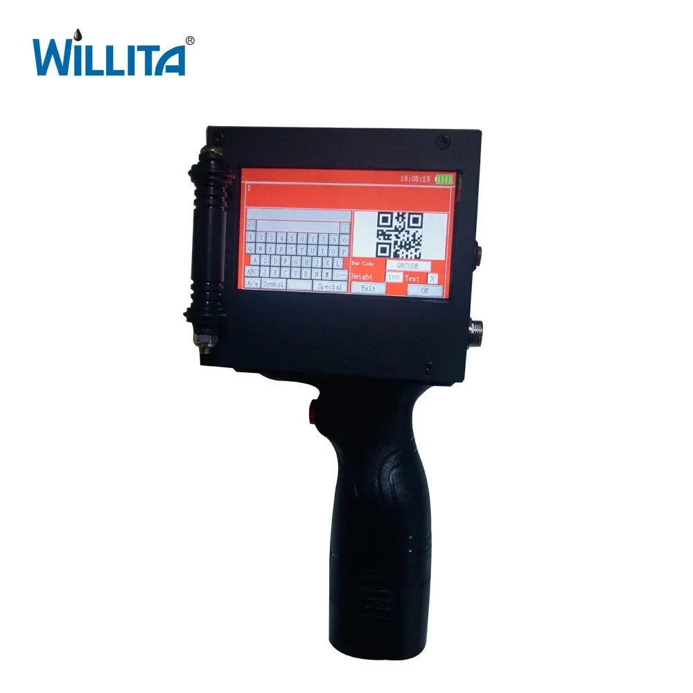 Willita Handheld Inkjet Printer for Coding Information on Plastic Materials