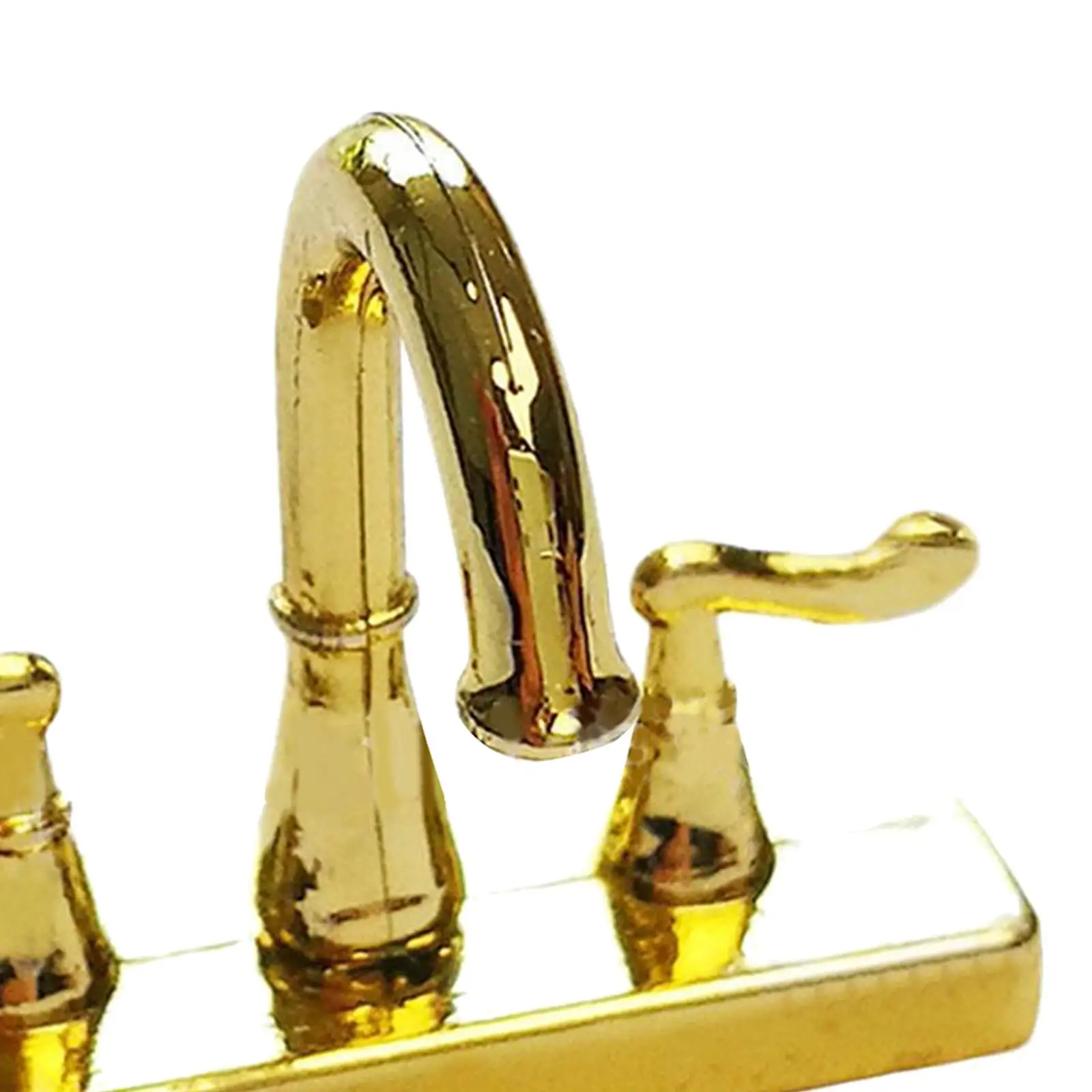 Dollhouse Miniature Bathtub Faucet, Decoração Acessórios, 1:12