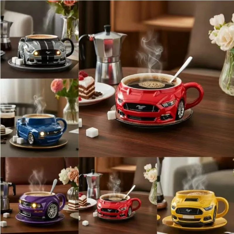 

Creative Double-layer Car Shaped Coffee Mug Stainless Steel Durable Handmade Automotive Mug Office Water Cup Car Fans Gifts