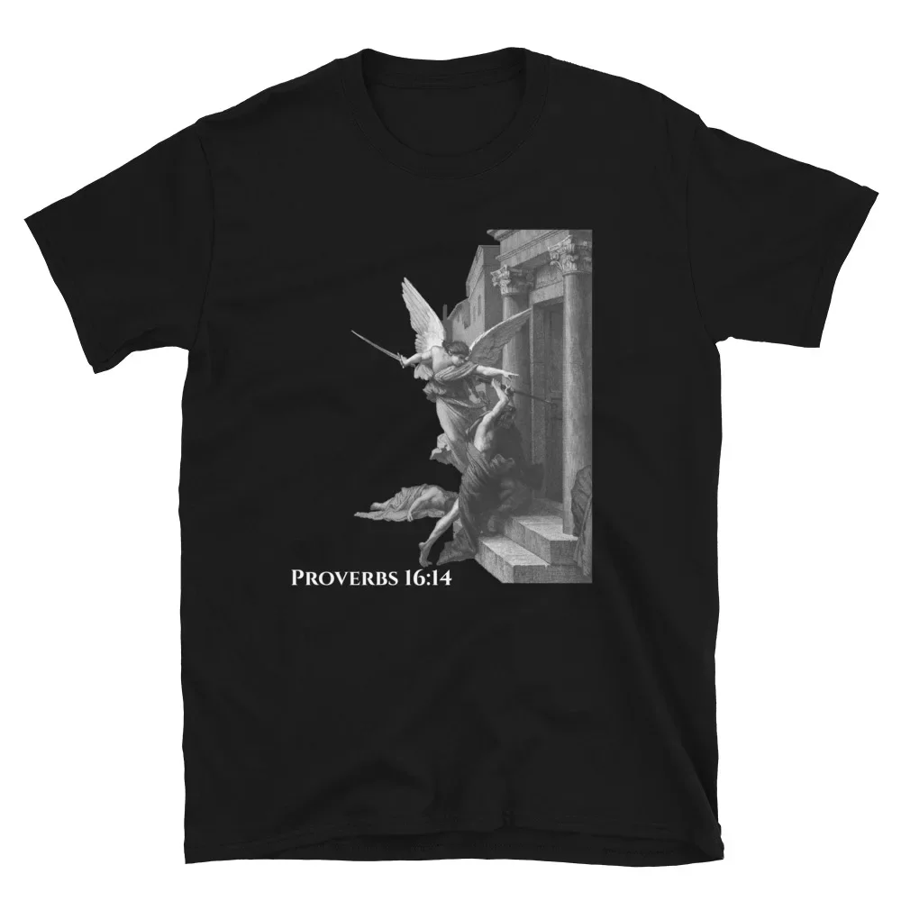 Angel Of Death Proverbs 16 14 Dark Bible Story T Shirt