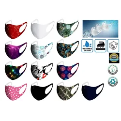 Reusable Colorful Fabric Face Stylish Fashionable Neutral Washable Mask Outdoor Dust-Proof Face Protective Mask Reusable Mask