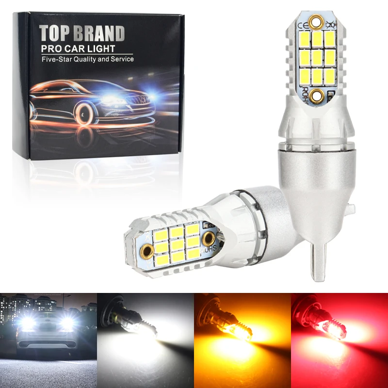 

1PCS T15 W16W WY16W Super Bright LED Bulbs Canbus No Error Car Backup Reserve Light Auto Tail Brake Lamp Red White Yellow