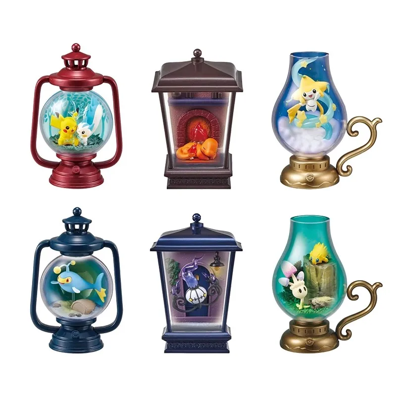 

Re-Ment оригинальные 6 шт. ポ прессモinqencia LANTERN DIORAMA игрушки для детей подарок Коллекционная модель украшения