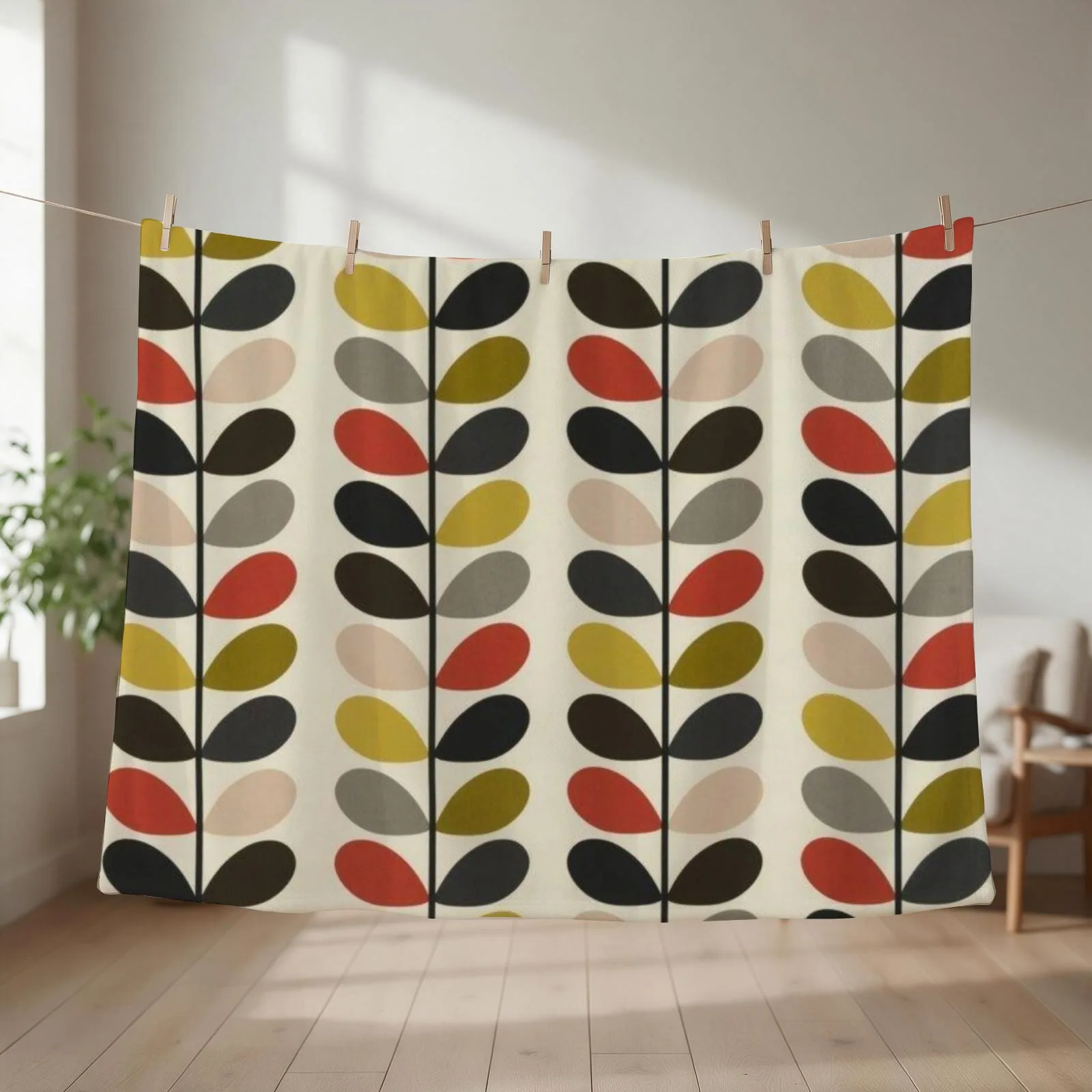 orla kiely multi stem,kiely pattern, orla kiely design,colorful multi stem ,No.2, Throw Blanket