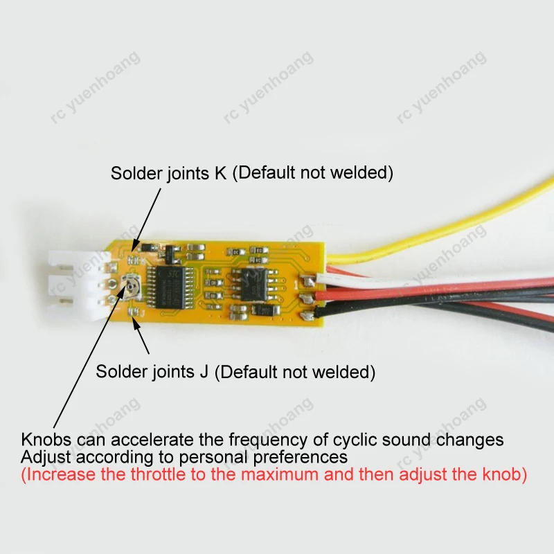 Módulo de grupo de sonido mixto de 2 piezas, 3,6 V-8V, simulación de barco/tren/policía/ambulancia/bomberos, efecto de sonido, piezas de bricolaje para coche y barco RC