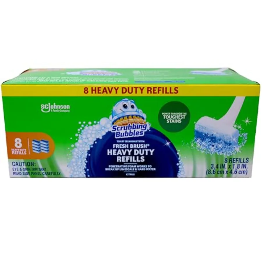 

Scrubbing Bubbles Heavy Duty Refills Fresh Brush Toilet Cleaning System 8 Count Refill pack of 3 Package Image May Vary