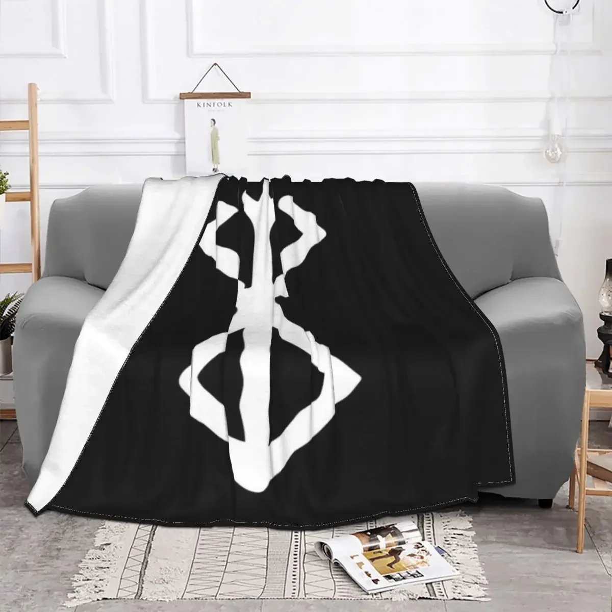 Mark Of The Damned Berserk 1 Blanket Bedspread Bed Plaid Duvets Anime Plush Picknick Blanket