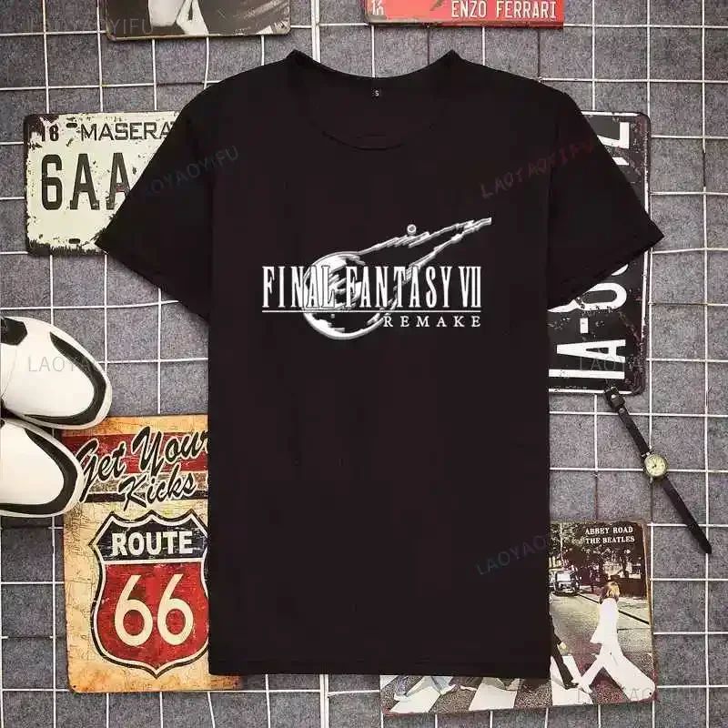 Cloud Strife Final Fantasy T Shirt Black Cloud VII FF7 Video Game Tops NEW Game Shirts Short Sleeve Men Graphic T Shirts