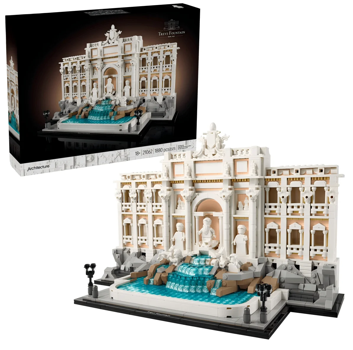 

Disney 21062 1880pcs Famous Fountain Building Blocks Construction Model Christmas Gift Office Desktop Decor Ornament