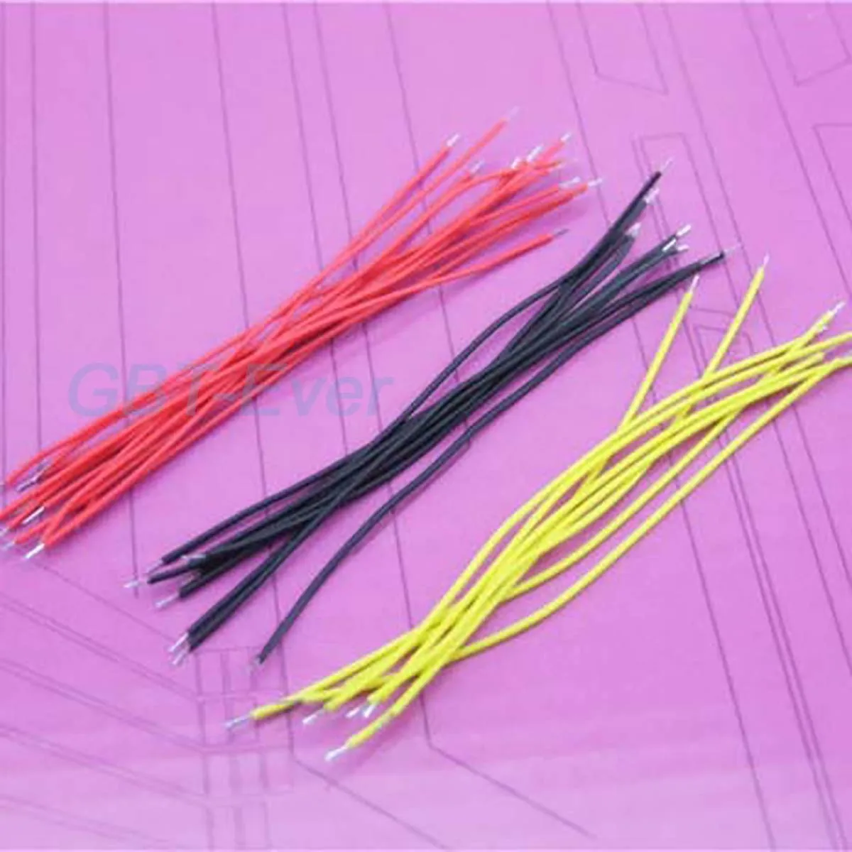 10Pcs 80mm Soldering Wire Red/Black/Yellow Connecting Wire Jumper Wire Flying Wire Solder on Both Ends Solder Part Length 3mm