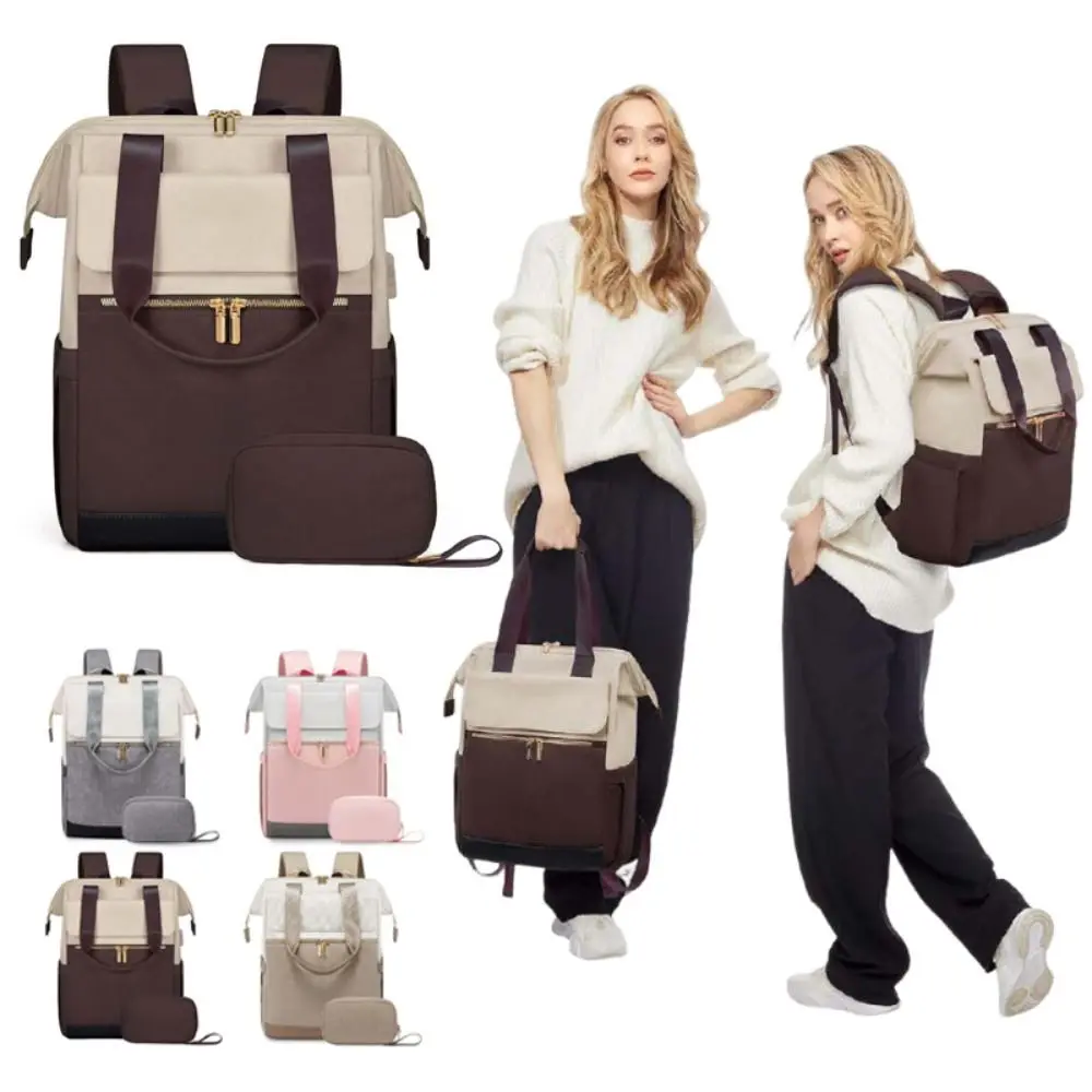 Large Capacity Travel Laptop Backpack Multifunctional Waterproof Mommy Shoulder Bag Wear-resistant Portable Students School Bags