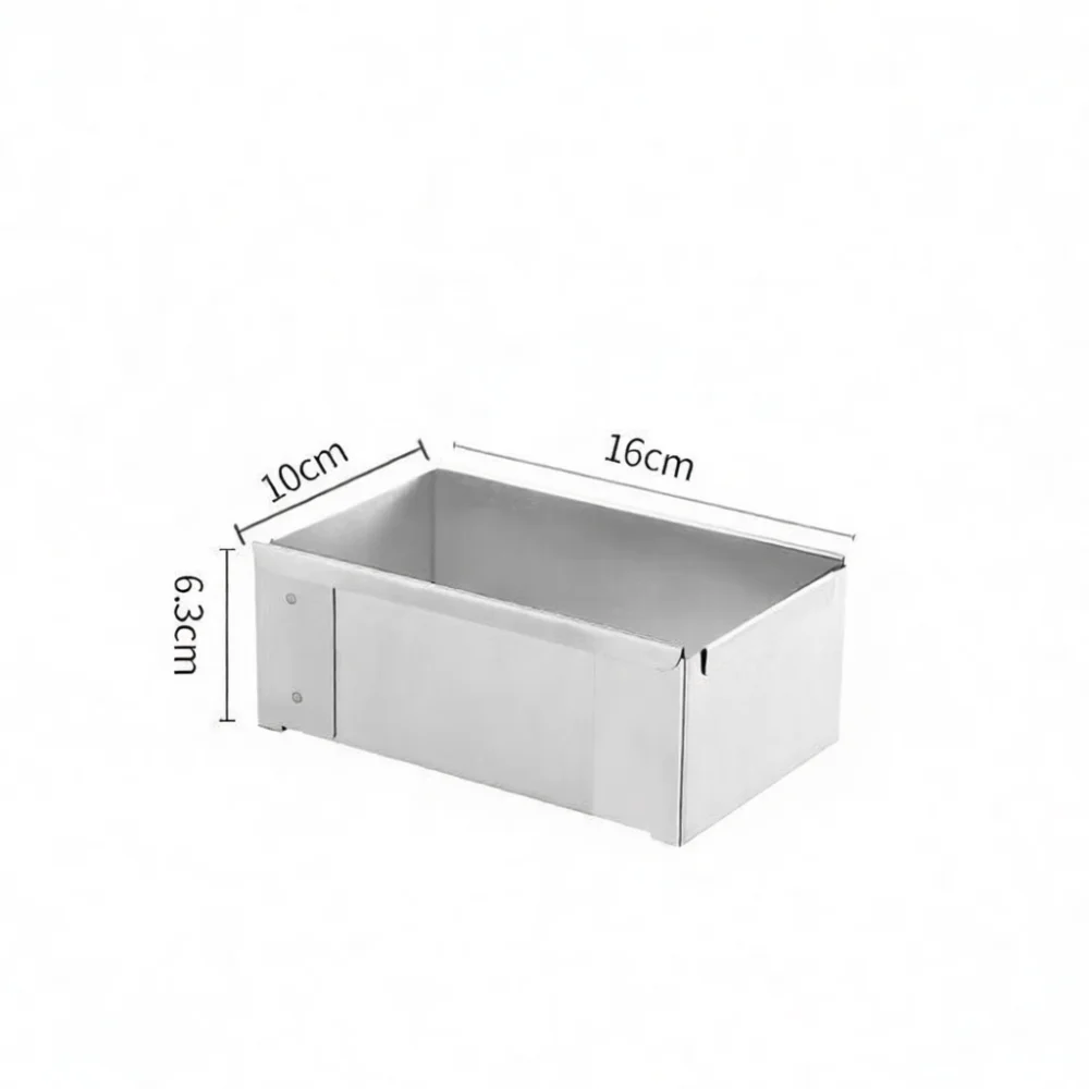 Adjustable Stainless Steel Tiramisu Mold Rectangular Cake Tray Professional Baking Pan With Spatula Tool For Pastry Food Prepara