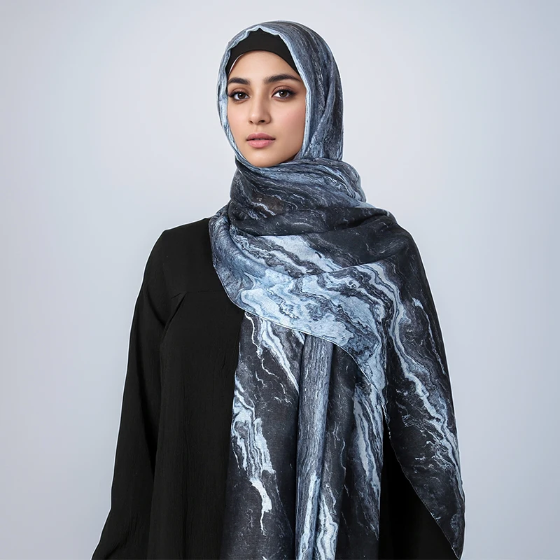 

Watercolor Print Lady Hijab Women Bohemian Soft Lslam Ramadan Muslim Hijabs Foulard Femme Shawl Wrap Scarf Headscarf