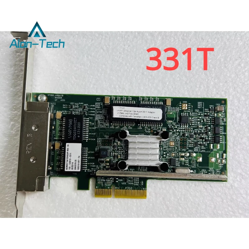 Tarjeta de red Gigabit de cuatro puertos para HP, Original, HP331T, 647592-001, 649871-001, BCM5719, segunda mano, 90% nuevo