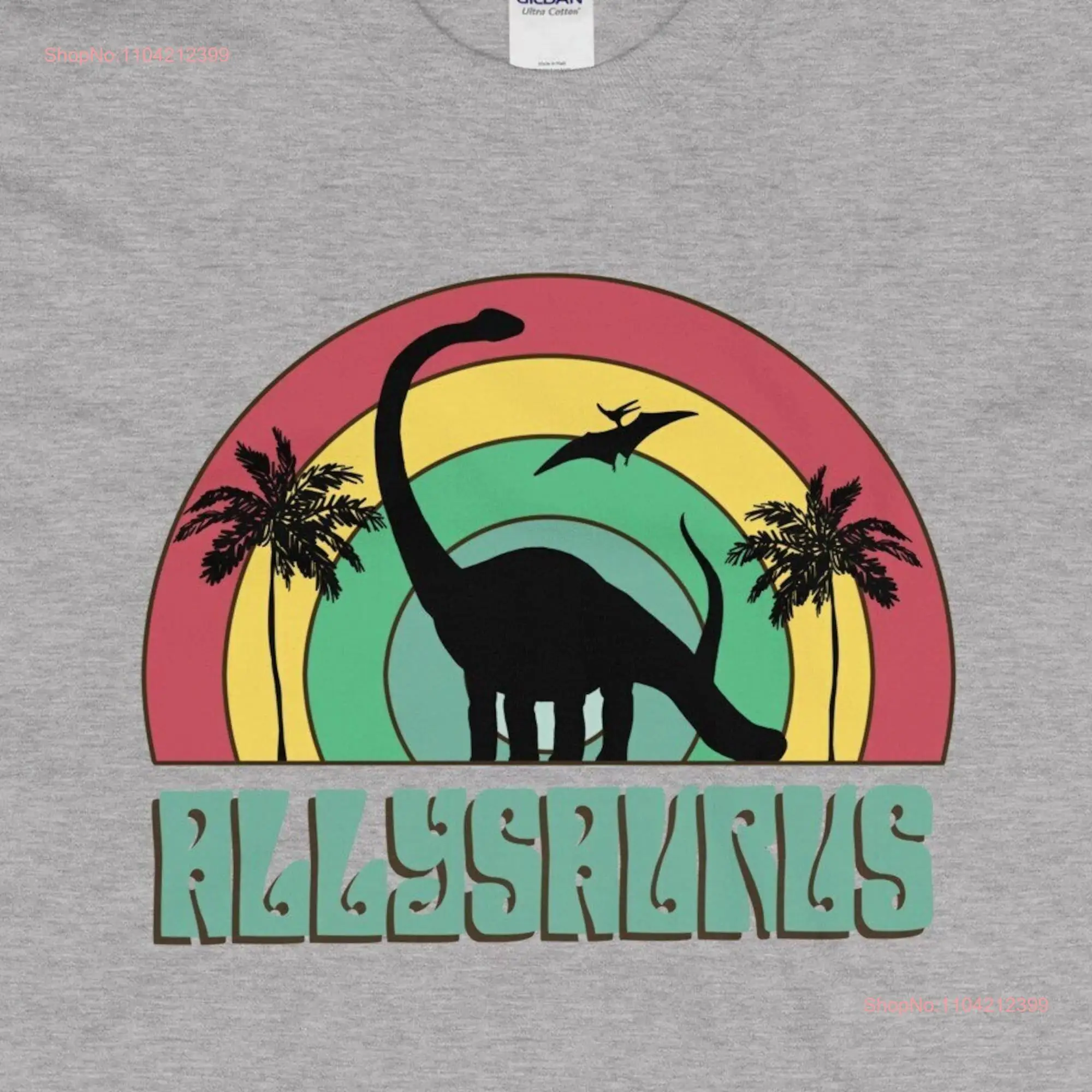 Ally Saurus T Shirt LGBT Pride LGBTQ Gay Dinosaur Allysaurus long or short sleeves