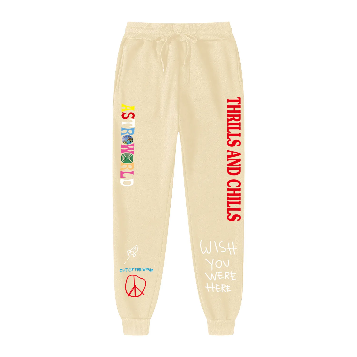 

New Hot-selling Fleece Trousers ASTROWORLD Letter Printing Men Ladies Men's Jogging Pants Hip-hop Street Pants