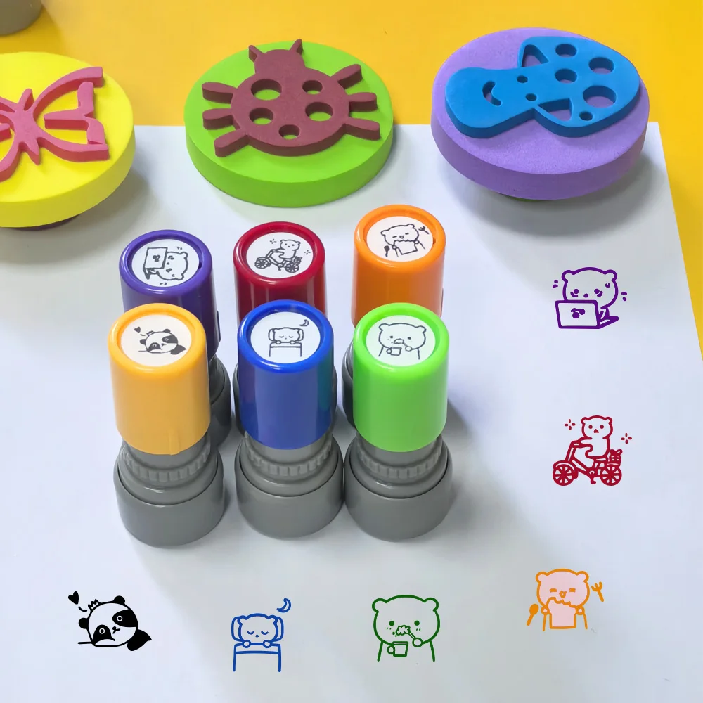 Plan life, record cute diary seal hand account punch card incentive to encourage cat pattern cartoon color seal