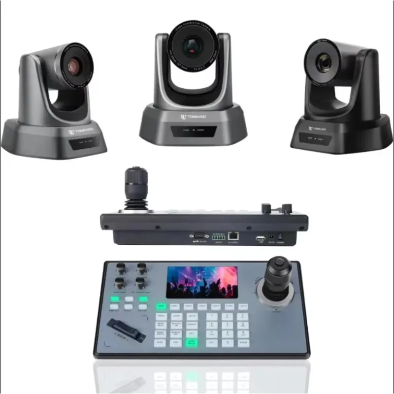 Live Streaming 4D High SpeedJoystick Controller And 20x PTZ Camera NDI POE For Conference Church Broadcast Streaming SDI