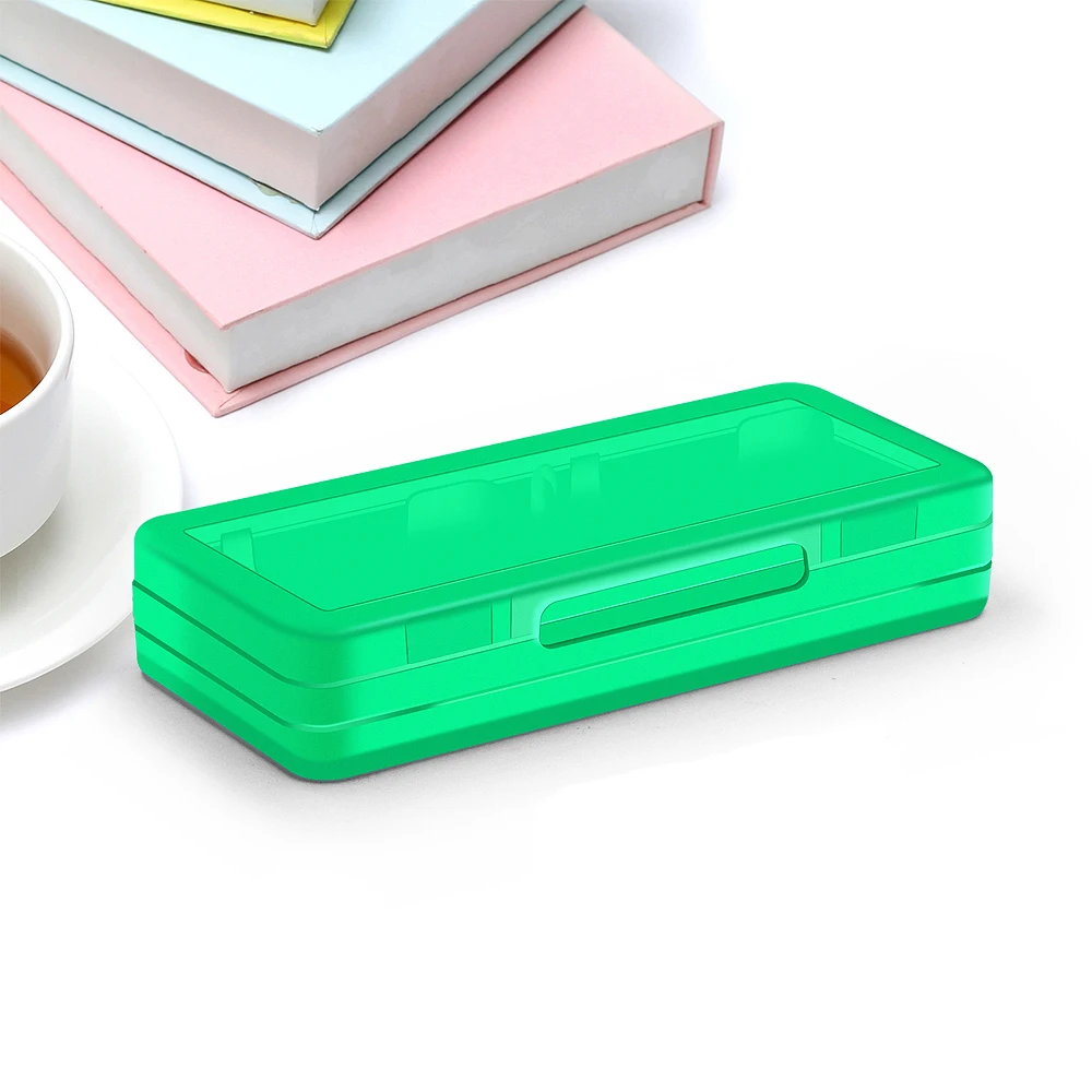 4 in 1 スイッチゲームカードボックス耐衝撃ハードシェル収納ケース互換性のある Nintendo Switch ディスクホルダーブラック/ホワイト/ブルー/グリーン