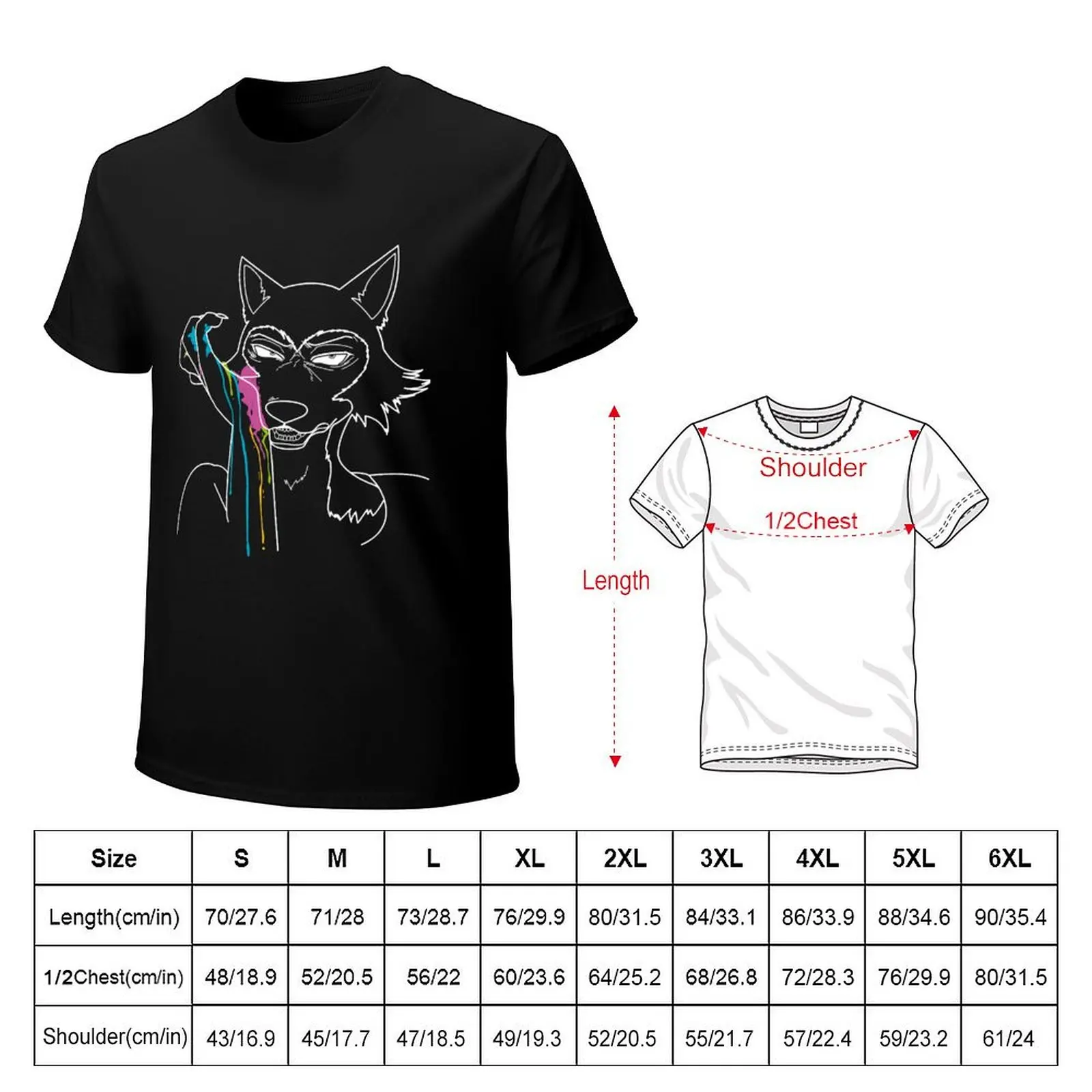 Jack Beastars Bīsutāzu Anime Manga Design T-Shirt Quick Dry Outdoor Sports T-Shirt