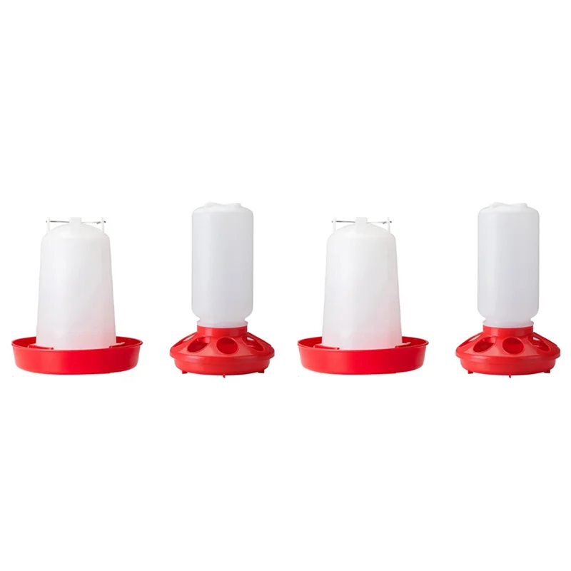 

【Best Selling】2X Top Filling Chick Feeder And Waterer Kit , Chick Feeder And Waterer With 3 Heights Adjustable Legs For Chicks R
