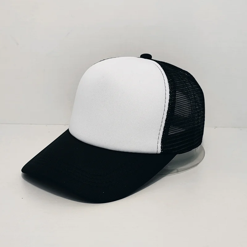 Top Quality Casual Mesh Hat Wholesale Men\'s Baseball Cap Women Tennis Hat Custom Embroidered Logo Hat Sponge Patchwork Mesh Cap