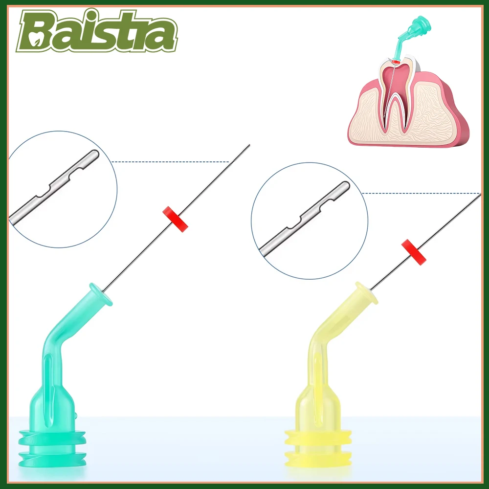 20Pcs/Box Dental Irrigation Endo Needle Double Side Hole Diameter of 0.3 MM for Posterior Teeth Dentistry Material AZDENT