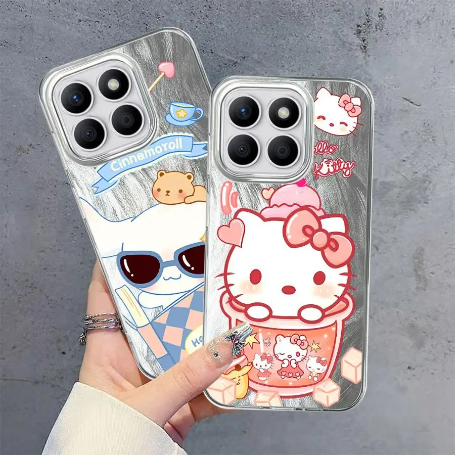 Phone Case for Honor 200 Pro X9b X7b 200 400 Lite X9c X8c X8b X9a X8a Black Soft Shell Cartoon Sanrio Hello Kitty