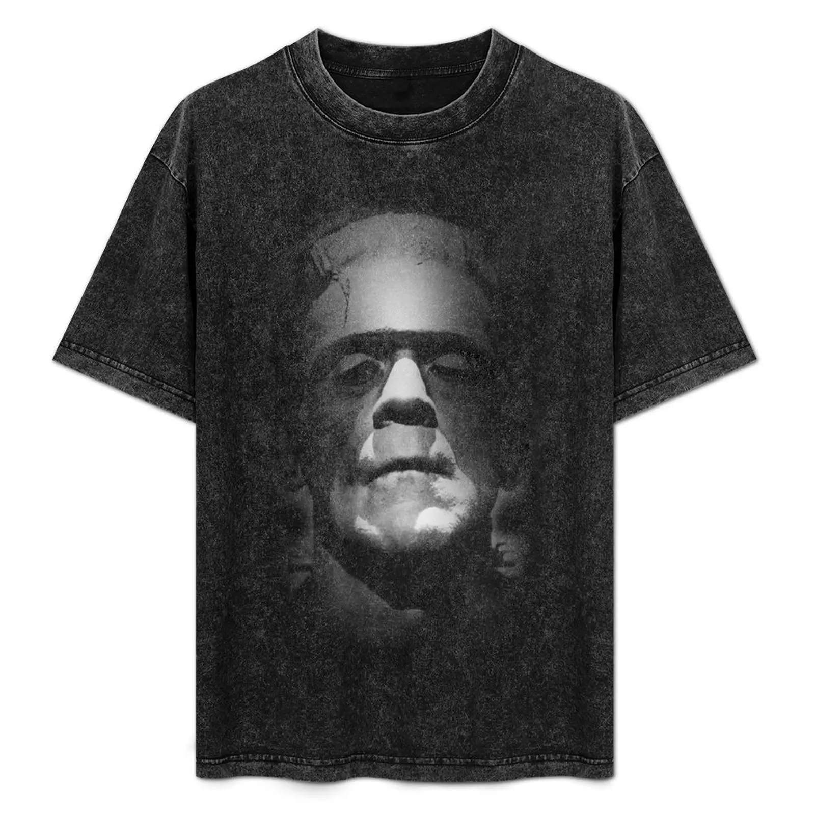 

Frankenstein Monster Boris Karloff Face T-Shirt Classic Graphic Short Sleeve Top
