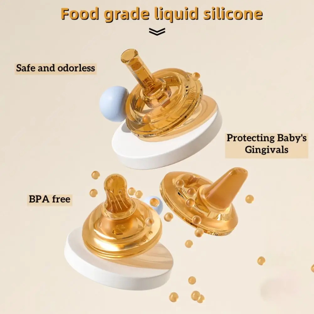 High capacity 240ml/300ml Straw Cup 5CM Wide Neck PP Material Milk Bottle Anti-Colic BPA Free Feeding Bottle