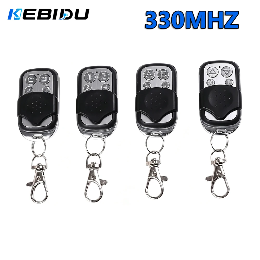 KEBIDU 330MHZ Remote Control 4 Button Remote Controller Duplicator Universal Garage Door Opener Clone Rolling Code for Gate Door