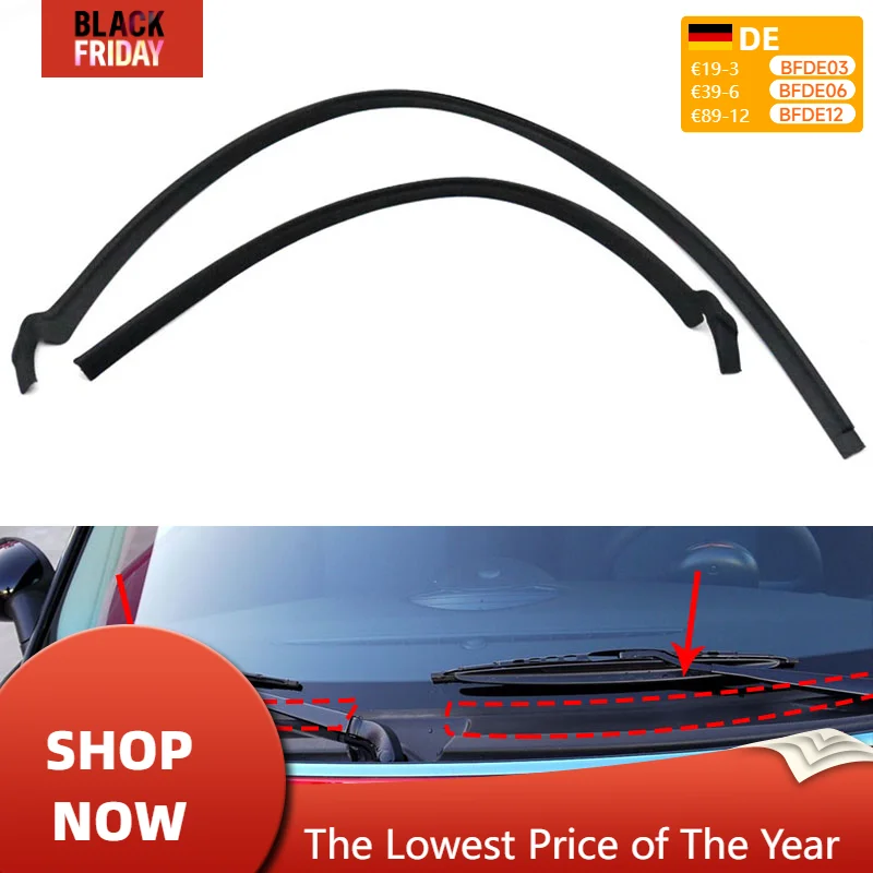 Car Windshield Apron Cowl Panel Trim Weatherstrip Strip Seal For BMW MINI Cooper S R55 R56 R57 R58 R59 2006-2015