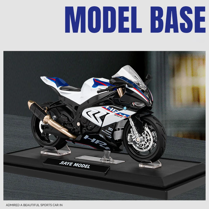 1:12 BMW HP4 Simulation Alloy Motorcycle Model Shock Absorbers Sound and Light Collection Toy Car Kid Gift