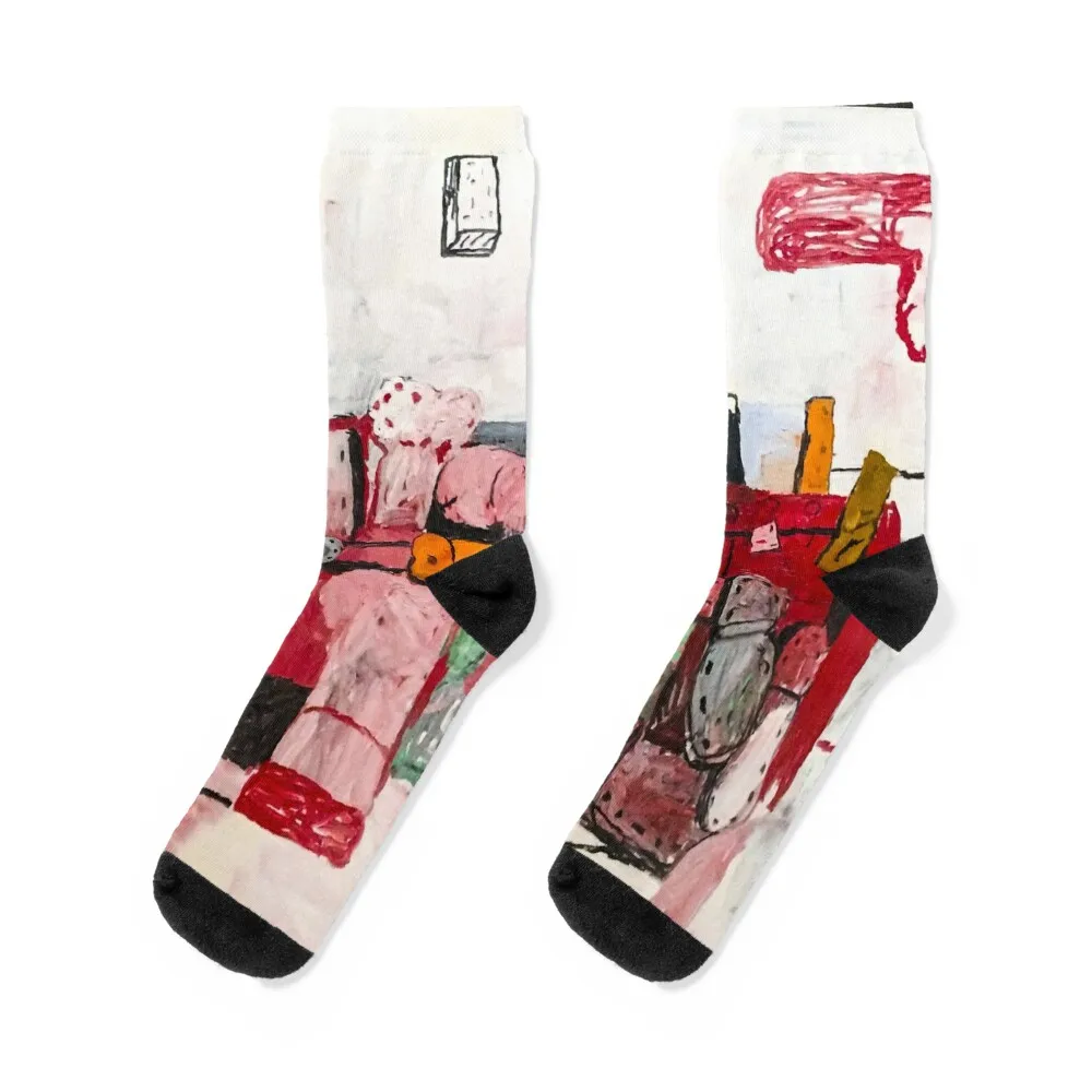

Philip Guston's artwork Socks professional running funny gift Stockings man compression Luxury Woman Socks Men's