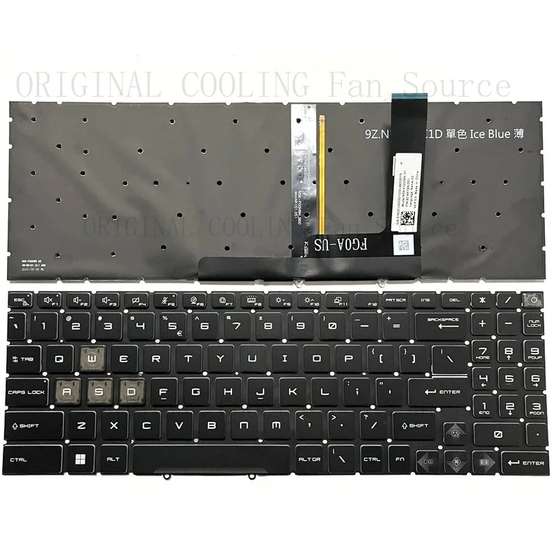 R+  New FOR  MSI Crosshair 15 B12UEZ/B12UGSZ 17 B11UE MS-1585 MS-1583 US Backlit Keyboard