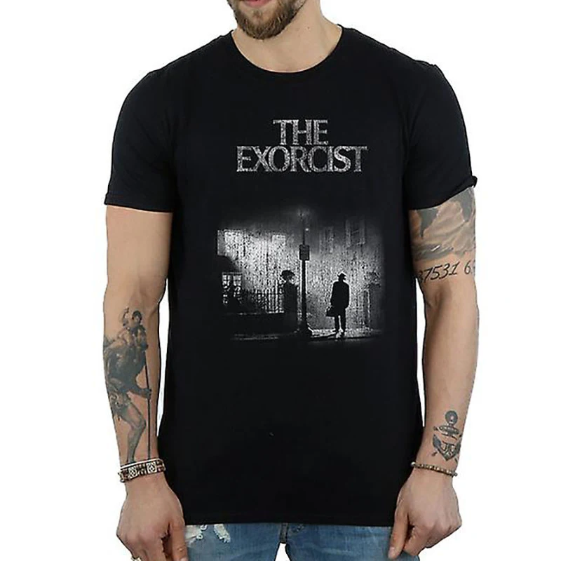 

0120 Vintage Horror movie The Exorcist Scary Halloween Gift t shirt Retro Scream printed graphic clothing Large size Tops