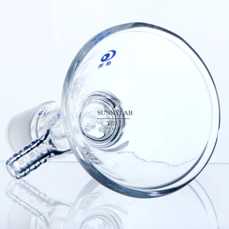 1Pcs Clear Lab Glass Conical Filter Funnel 60mm 80mm Triangle Suction Funnel 19# 24# Standard joint