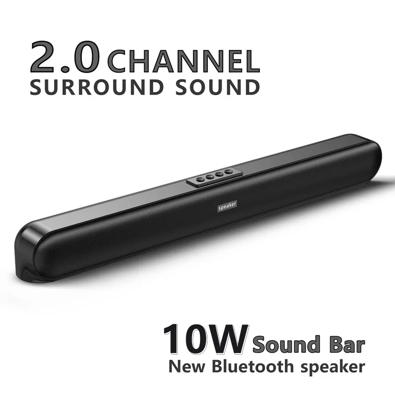 Desktop Computer Soundbar AUX Audio with Subwoofer Home Theater Sound System Double Horn Stereo Wireless Game Bluetooth Speakers