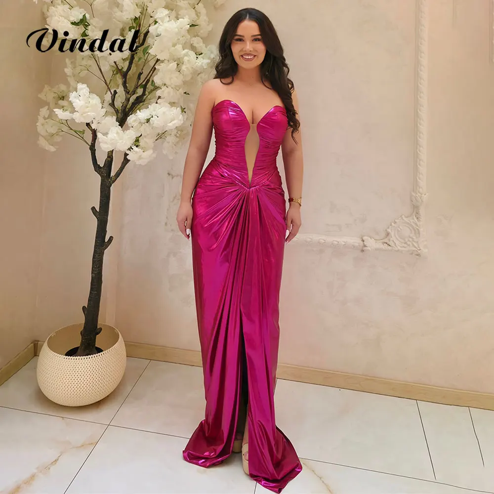 

Элегантное платье русалки для выпускного вечера в арабском стиле, милое сексуальное вечернее платье без рукавов с разрезом для женщин, Robe De Soirée по индивидуальному заказу