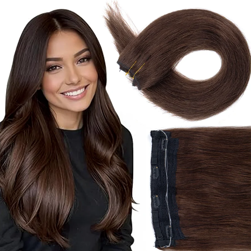 

Накладные волосы Secret Wire из натуральных волос с прозрачной регулируемой повязкой на голову, 4 клипсы, невидимые пряди, 12-24 дюйма, надежная фиксация, устойчивое крепление