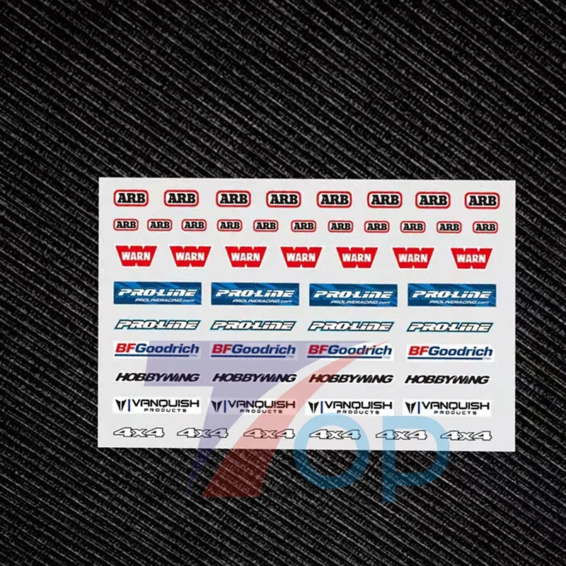 1/10/12/16/18 Rc Auto Sticker Label Upgrade