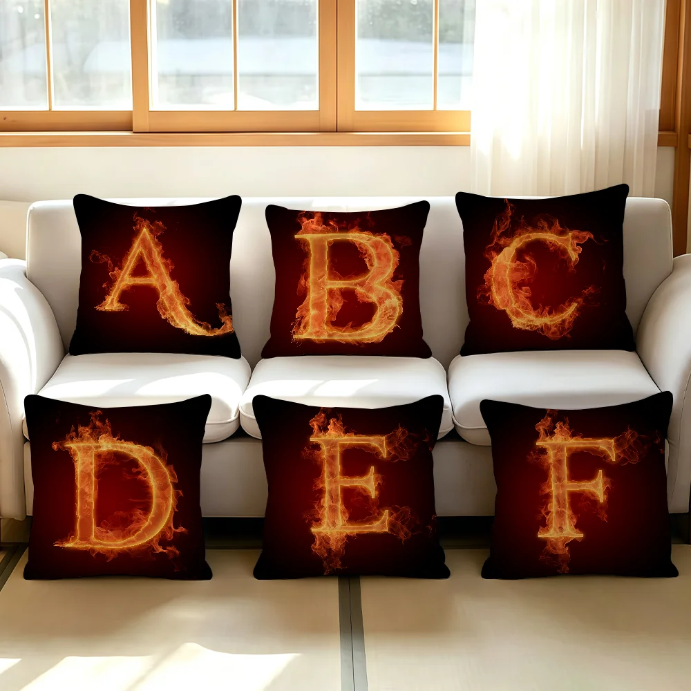 26 Alphabet A-Z cushion cover Comfortable Decorative For Bedroom Living room Dormitory Picnic and Holiday Decoration