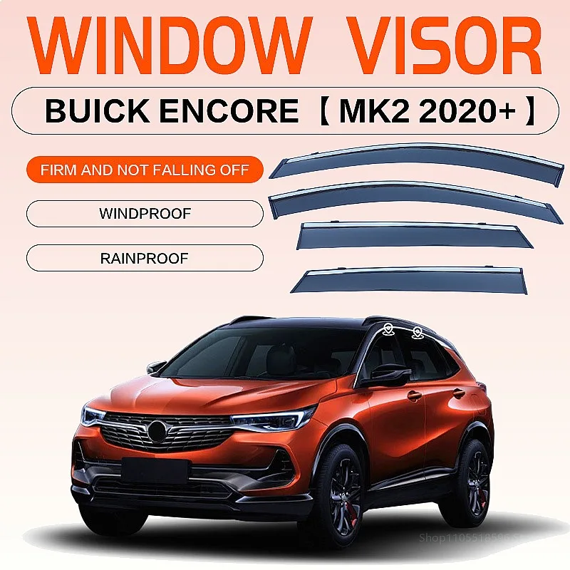 

For BUICK ENCORE GX 2013-2023+ Car Window Visor Rain Sun Shade Side Shield Auto Accessories