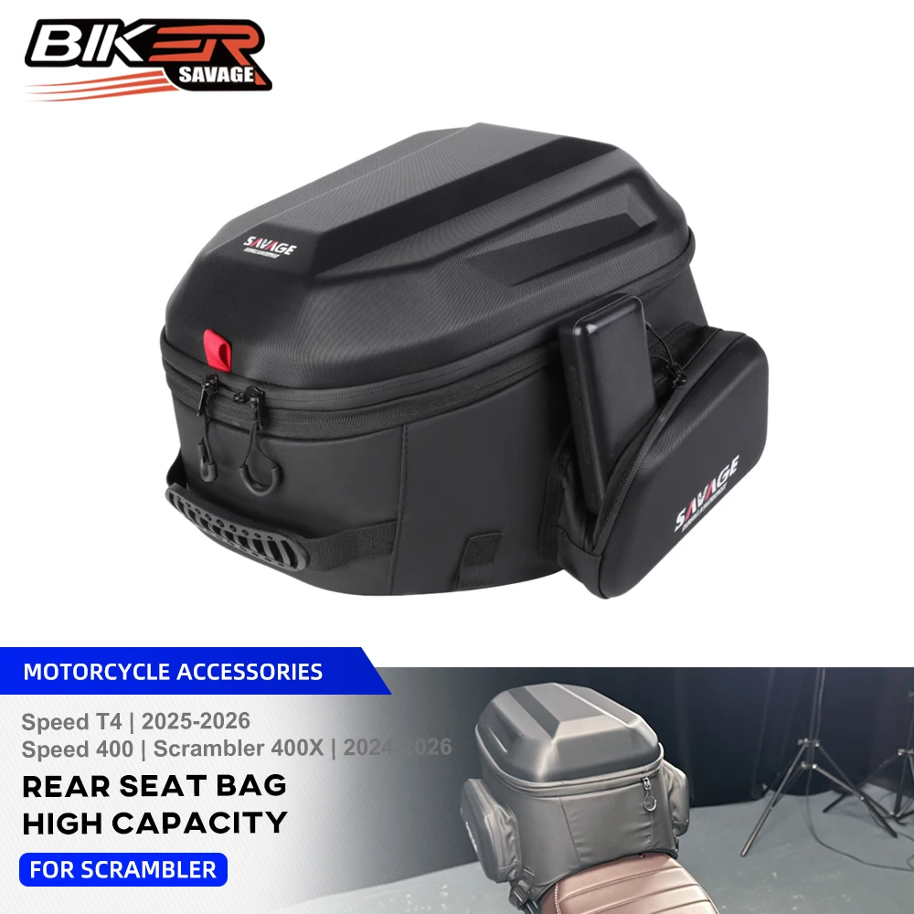 For Scrambler 400X Tank Bag Waterproof FOR Speed T4 400 2024-2026 Motorcycle Accessories Fuel Tank Bag Riding Travel Backpack